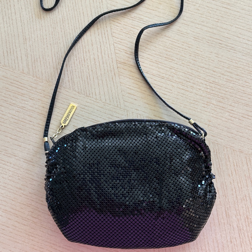 Vintage Whiting and Davis black mesh evening bag